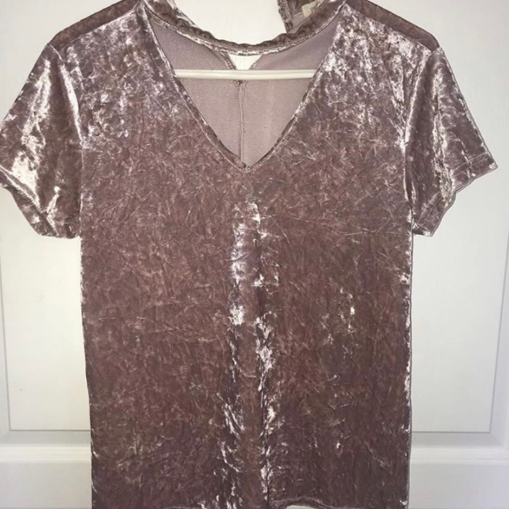 Velvet V Neck Shirt